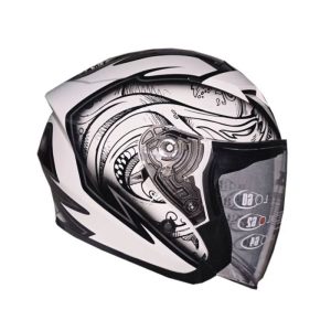 کلاه کاسکت راپیدو بدون فک مدل 878 طرح Skull
