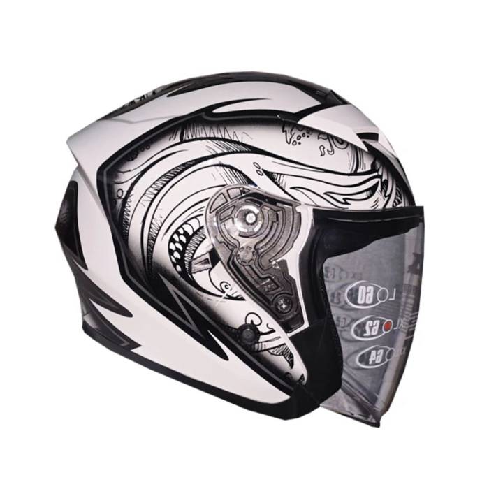کلاه کاسکت راپیدو بدون فک مدل 878 طرح Skull